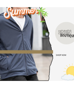 Áo Khoác Chống Nắng Mỏng Nhẹ Unisex – Có Mũ, Khóa Kéo, Tay Xỏ Ngón Cao Cấp